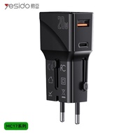 Sky88 YESIDO MC-17 QC3.0 PD 20W Dual Port Global Universal Travel Charger