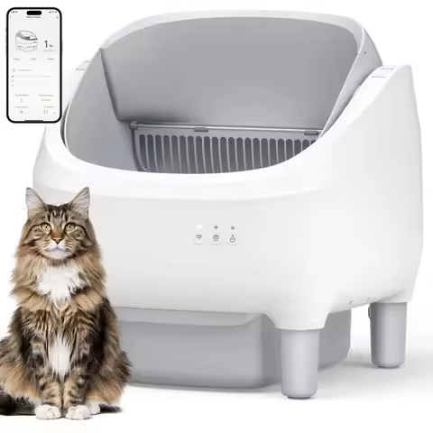 Self Cleaning Litter Box Automatic Litter Box Open-Top Cat Litter Box 95 L Automatic Cat Litter Box