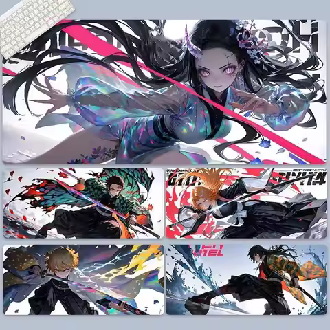 Demon Slayer Anime Cartoon Mouse Pad Muichiro Tokito Peripheral Goods Desktop Decoration Keyboard Pa