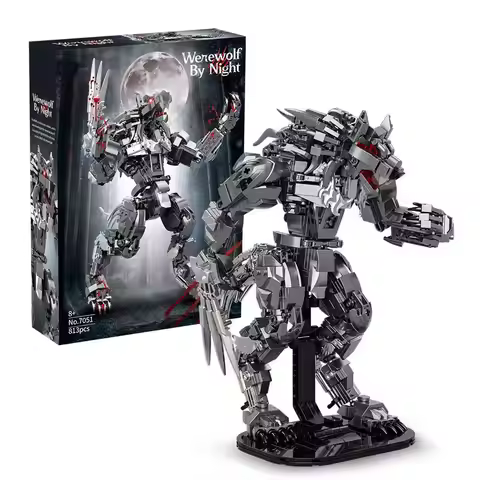 813PCS Creative Werewolf By Night Building Blocks Wolfman MOC Construction Bricks Toys Desk Figures 
