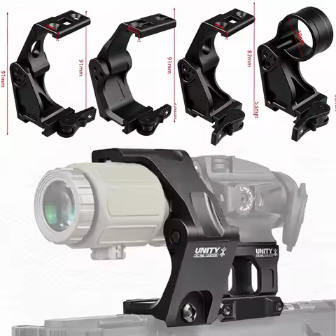 Magnifier Riser Mount 2.26in 2.91in Scope Sight Folding Unity Mount for Tactical G33 G43 G45 Sight F