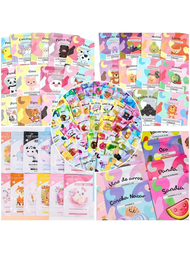 100 Mascarillas Faciales Mascarilla Coreanas Kawaii de Tela Hidratantes Reparadoras 100 piezas