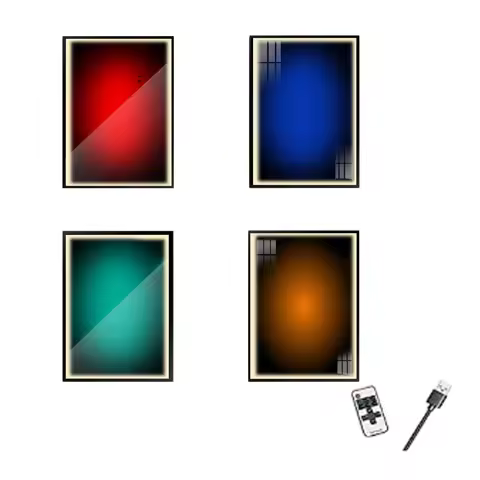 Display Wallboard With lights for lego 42206 42207 42171 42141 car, Wall Photo Frame for lego (Racin