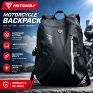 MOTOWOLF 45L Motorcycle Helmet Backpack Waterproof Riding Bag