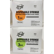Disposable Syringe 10cc, 5cc, 3cc, 1cc sold per box (100pcs)