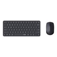Rapoo Wireless Keyboard & Mouse (คีย์บอร์ดและเมาส์ไร้สาย) 9010m (dark-grey) (9010m-gy)