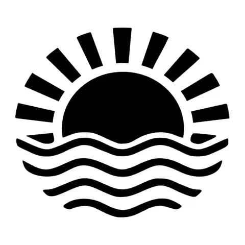 Car Sticker Sun & Wave Summer Beach Tropical Vinyl Decal Sticker Waterproof Auto Decors for Bumper R
