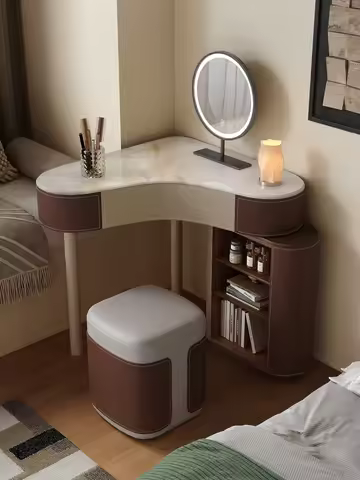 Bedroom Furniture Light Luxury Medieval Solid Wood Corner Bedroom Makeup Storage Cabinet Creative Ma