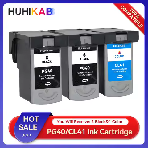 HUHIKAB PG40 CL41 PG-40 CL-41 Compatible Ink Cartridge for Canon Pixma MP160 MP140 MP210 MP220 MX300