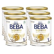 Nestlé BEBA SUPREME 1 Starting Food: From Birth, Powder, with Omega 3, Pack of 6 (6 x 800 g)