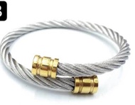 TWISTED BANGLE STAINLESS STEEL