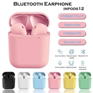 HEADSET HANDSFREE EARPHONE BLUETOOTH WIRELESS INPODS i12 MACARON TWS i12