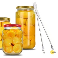 H&X 2Pcs Stainless Steel Pickle Forks Spoon Long Handle Jar Pickle Grabber, Canning Fork Fork Spoon 