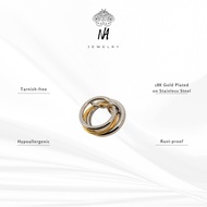 najewelry LINKED BAND TWO TONE RINGS
