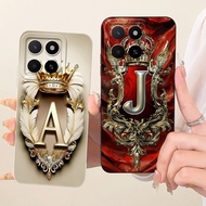 For Honor X5b Casing GFY-LX2 Retro Letters Crown Soft Silicone Matte TPU Shockproof Cover For Honor 