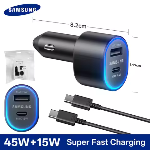 Samsung Car Charger 45w Original Super Fast charger Type C Samsung Galaxy S25 S24 Ultra Plus S23 S22