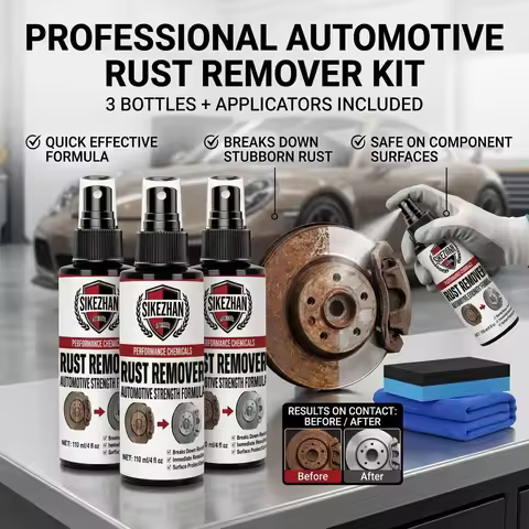 Car Iron Dust & Rust Remover Spray, Rust Converter Cleaner for Wheels Metal Parts, Auto Detailing Ki