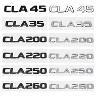 Car Trunk Letters Logo Emblem Badge Decals Sticker For Mercedes Benz CLA Class CLA35 CLA45 CLA260 CL