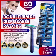 Borong Disposable Razor Shaving Pisau Cukur Lelaki Twin Blade Shaving Blade