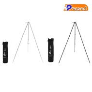 [Perfk1] Aluminum Camping Tripod Included Storage Bag for Survival Bbq Backyard