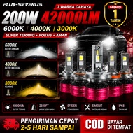 3 Color Car LED Lights 42000LM Super Bright LED Fog Lights Foglamp H4 H7 H11 3000K 4000K 6000K