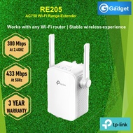 TP-LINK RE205 | AC750 WIFI Extender, Wall Plugged, 2 Internal antennas, 1 10/100Mbps Port