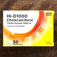 HI-D 1000 IU BOX 30 CHEWABLEtablet - VITAMIN D3'1000 IU HELPS MAINTAIN BODY RESISTANCE