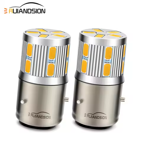 2PCS BA20D BA21D H6 H6M P15D Bulb Motorcycle Headlight Warm White PX15D P15D-25-1 Bulb For Scooter M