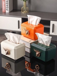 奢華塑料鹿造型紙巾盒,高檔升降式面紙盒