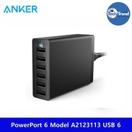 แองเคอร์ อะแดปเตอร์ ที่เสียบชาร์จ Anker® PowerPort 6 Model A2123113 USB 6 พอร์ต Desktop Charger USB 