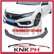 HONDA CITY 2017-2020 FRONT LIP 3 PCS Splitters Matte Black Front Bumper Chin Lip Diffuser Tuning XHQ