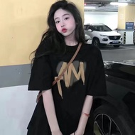 2782783COD Hot-selling Style Dropped Shoulder Loose Version 200g Combed Pure Cotton Back Hemming Sho