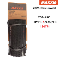 MAXXIS ยางกรวดทรายแบบไม่มียางใน HYPR-X 700x45C พับได้ยางล้อด้านนอกกรวดแบบ Cyclo-Cross