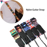 Adjustable Nylon Guitar Strap Guitar Belt for Acoustic Electric Guitar and Bass