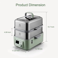 BUYDEEM 10L Electric Food Steamer for Cooking, Digital Multifunctional Steamer, Quick Steam in 60s, 