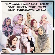 Preloved Bawal MINNAZ YARRA DARENA HADEERA WAWA SCARVE EUNIESCARVES