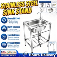 304 stainless steel kitchen sink single bowl with stand or faucet 50*37*75cm/60*37*75cm