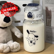 Cartoon Water Bottle With Straw 400/500ml Cute Dog Water Bottle Portable Leakproof Drinking Cup A3h7