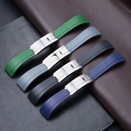 20mm Silicone Rubber Watch Band for Rolex Submariner Daytona GMT Strap Soft Rubber Waterproof Bracel