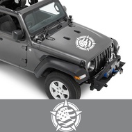 Car Hood Cover Stickers For Jeep Wrangler JK JL TJ YJ Graphics Flag Star Vinyl Film Decor Decals Aut