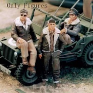Yuanmoju GK 1/48 Resin Model Army Pilot Figure White Model 611R