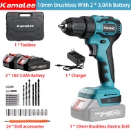 【COD】Kamolee Premium Makita Versi 18V Brushless Pengisian 10 Mm/13 Mm Portabel Obeng Bor Listrik Ala