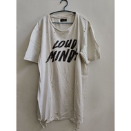 PR3L0V3D ZARA MAN LOUD MINDS GRPAHIC PRINT T-SHIRT BEIGE ZARA BRAND MEN'S T-SHIRT/