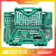 61pcs Combination Socket Wrench Ratchet Spanner Tools Set Box Power Tool Car Motor Spark Plug Engine