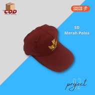 Topi SD SMP SMA SMK Topi Sekolah Seragam Sekolah Logo Bordir