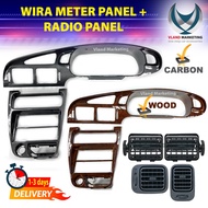 Proton WIRA Satria Dashboard METER PANEL + RADIO PANEL (CARBON) (WOOD) Air Cond Grille / Vent / Louver