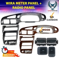 Proton WIRA Satria Dashboard METER PANEL + RADIO PANEL (CARBON) (WOOD) Air Cond Grille / Vent / Louv