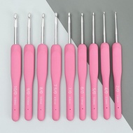 Full size pink handle crochet needle (for beginners) - Tiemmyan138 crochet needle crochet hook