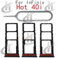 For Infinix Hot 40i X6528 X6528B Sim Card Tray Slot Holder Card Holder Reader SD Slot Adapter Replac