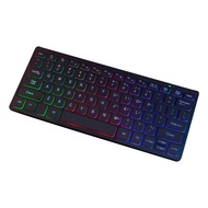 Ultra Thin Corded Keyboard 78keys Mini Keypad Colorful LED Backlight Character